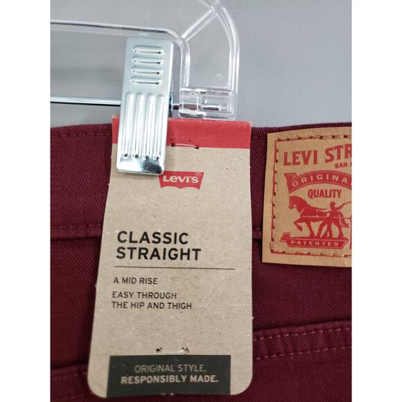 NEW Levis Women Plus Sz 22W Windsor Wine Stretch Mid Rise Classic Straight Jeans - Picture 6 of 6